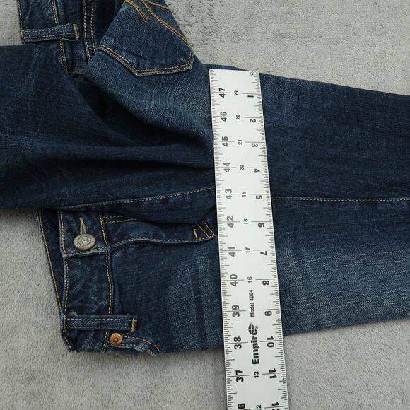 Aeropostale Jeans Womens Size 4 Short Blue Low-Rise Skinny 30" Inseam Distressed - Picture 8 of 16